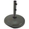 22" Poly Resin Umbrella Stand With Wheels, 50 lb, Starring Gray