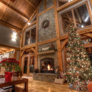 Indoor Outdoor Wood Burning Fireplace