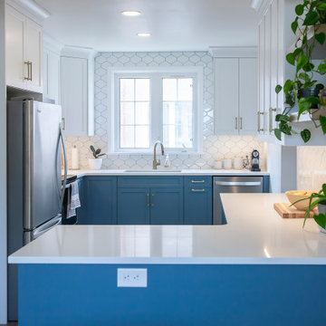 Fresh Blue Kitchen Design
