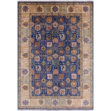 5' 9" X 8' 2" Peshawar Hand Knotted Wool Area Rug - Q3228