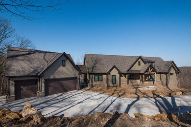 Rustic exterior home idea in St Louis