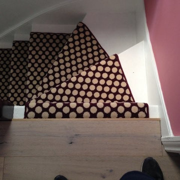 Installing Quirky Carpet Runner to Stairs