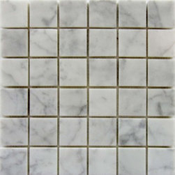 Bestview Stone Mosaic 2" x 2" Polished Carrara 203278 - Bath Products