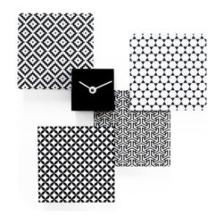 Pattern M2370 White/Black Analog Wall Clock - Wall Clocks