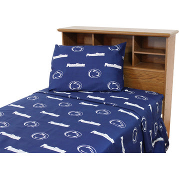 Penn State Nittany Lions Printed Sheet Set, Twin XL, Solid