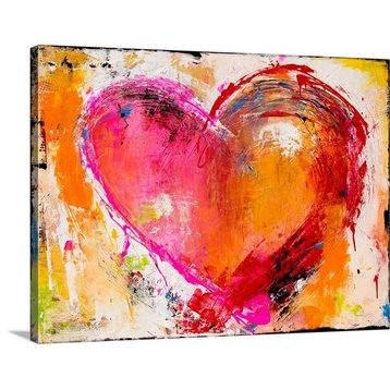 "Happy Heart" Wrapped Canvas Art Print, 16"x12"x1.5"