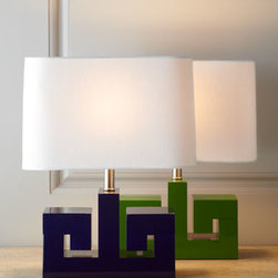 Greek Key Mini Lamp - Table Lamps