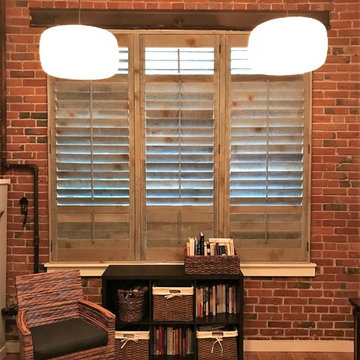 Rustic Reclaimed Wood Plantation Shutters