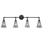 Toltec Lighting - Toltec Lighting 184-DG-721 Vintage - 42.25" One Light Bath Vanity - Vintage 4 Light Bath Bar Shown In Aged Silver Finish with 5.5" Frosted Crystal Glass.Assembly Required: TRUE Shade Included: TRUE Warranty: 1 Year* Number of Bulbs: 1*Wattage: 60W* BulbType: Medium Base* Bulb Included: No
