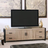 70" Ash Gray Wood TV Stand Console, Driftwood