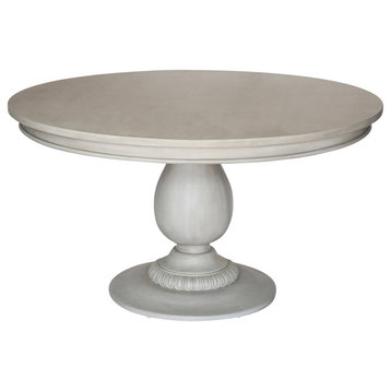 Charlotte Pedestal Table, Aged French Gray