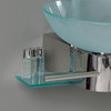 Fresca Cristallino Modern Glass Bathroom Vanity With Frosted Vessel Sink
