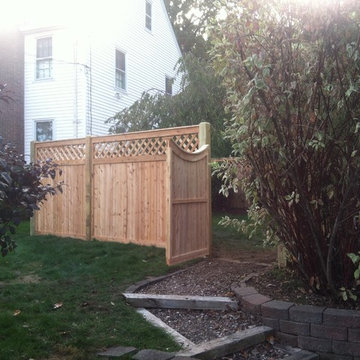 West Hartford | Cedar Tongue & Groove Lattice Top Estate Fence