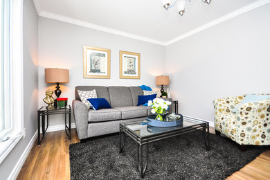 Example of a classic living room design in Toronto