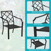Costway 4 PCS Patio Dining Chairs Stackable Removable Cushions Garden Deck