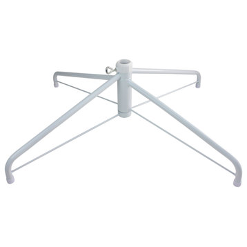 White Metal Christmas Tree Stand for 9'-10' Artificial Trees