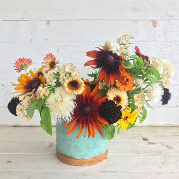 Slow Flowers September 2019 Inspiration: Sunflower & Rudbeckia Floral Designs