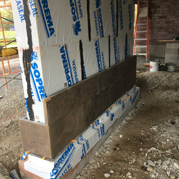 Masonry Pier Thin Stone Pinning Veneer Application