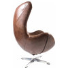 First of A Kind St Anne Swivel Club Chair Cappuccino Brown Leather