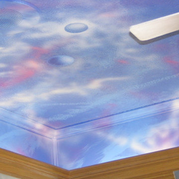 Airbrushed Ceiling Sky and Clouds