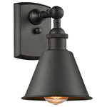 Innovations Lighting - 1-Light Dimmable LED Smithfield 7" Sconce, Oil Rubbed Bronze - A truly dynamic fixture, the Ballston fits seamlessly amidst most decor styles. Its sleek design and vast offering of finishes and shade options makes the Ballston an easy choice for all homes.