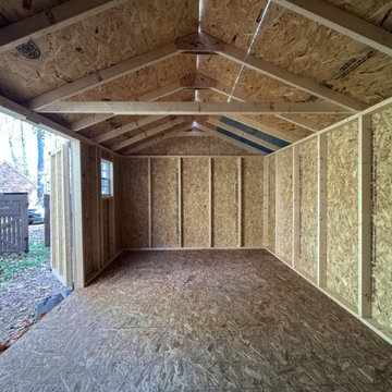 Shed Interior with Open Rafters, Silver Spring MD