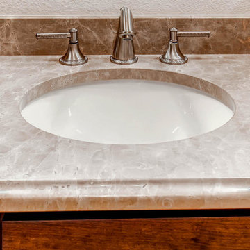 Charming Designer Details for this Master Bath
