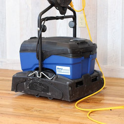 Dustless re-coat starts with a machine deep clean and etch - Hardwood Flooring