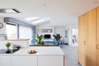 Design ideas for a contemporary kitchen in Surrey.