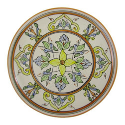 Le Souk Ceramique - Round Stoneware Platter Salvena Design - Serving Dishes And Platters