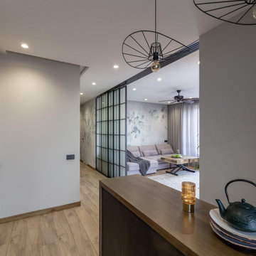 Contrasting Textures: A Contemporary Bachelor's Home