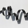 Black Grey 3D Metal Wall Art Modern Accent Decor by Jon Allen, Titanium Twist
