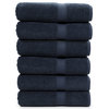 Linum Home Textiles Sinemis Terry Bath Towels, Set of 6, Navy