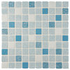 Crystalline Square Blue Porcelain Floor and Wall Tile