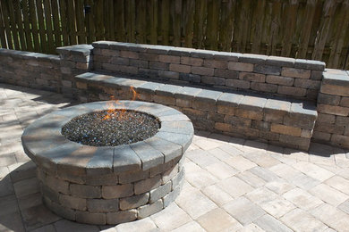 Back Patio, Fire Pit, Free Standing Wall
