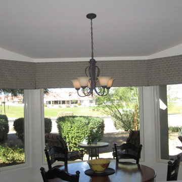 Custom valance in bay window