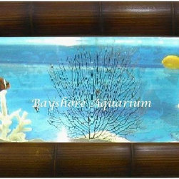 Medium Rectangular Bamboo Wall Aquarium - Home Decor