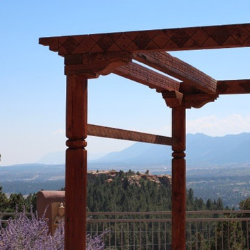 Wooden carved pergola - southwestern style