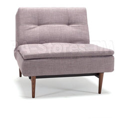 Dublexo Deluxe Begum Gray Chair with Wood Legs - Living Room Chairs