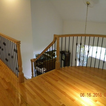 Cherry Handrail Iron Balusters PA