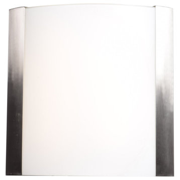 West End 1 Light Wall Sconce, Brushed Steel, 15"