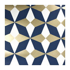Newby Navy Geometric Wallpaper, Bolt
