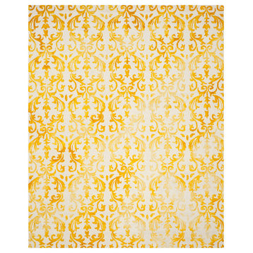 Safavieh Dip Dye Collection DDY689 Rug, Ivory/Gold, 8'x10'