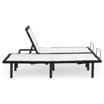 Pemberly Row Model H Adjustable Cal King Split Bed Base in Black