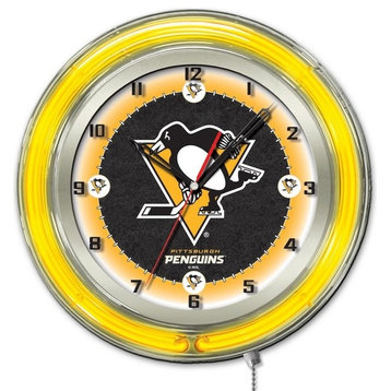 Pittsburgh Penguins 19" Neon Clock