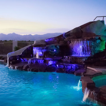 Custom Pools, Stream, Water Feature