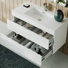 Boutique Bath Vanity, High Gloss White, 40", Single Sink, Wall Mount