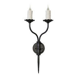 SC-166 Hand Forged Iron Wall Sconce - Wall Sconces