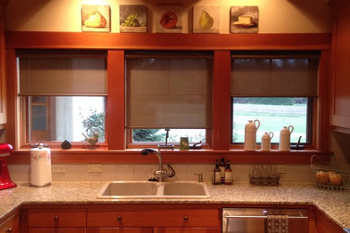Modern farmhouse with roller sunscreen and the new LiteRise cordless lift option