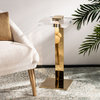 Amory Acrylic Drink Table, Clear/Brass